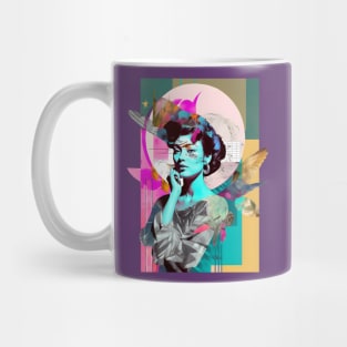 Bird Woman Collage Mug